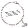 Silver Plated Clear AB Crystal Heart - Silver Plated Clip on Charm with Mini Year 2025 Jewelry Ideas and Examples