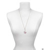 Silver Plated Big Sister Banner on Pink Crystal Heart - Silver Plated Clip on Charm with Mini Year 2025