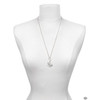 Silver Plated Believe Banner on Clear Crystal Heart - Silver Plated Clip on Charm with Mini Year 2025
