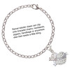 Silver Plated Lil Sister Banner on Clear Crystal Heart - Silver Plated Clip on Charm with Mini Year 2025 Jewelry Ideas and Examples