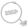 Silver Plated Love Banner on Clear Crystal Heart - Silver Plated Clip on Charm with Mini Year 2025 Jewelry Ideas and Examples