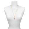Rose Gold-tone Crystal Initial - F - Gold-tone Plated Clip on Charm with Mini Year 2025