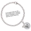 Silver Plated Large Script Letter Disc - V - Silver Plated Clip on Charm with Mini Year 2025 Jewelry Ideas and Examples