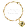 Gold-tone Large Disc Letter - M - Gold-tone Plated Clip on Charm with Mini Year 2025 Jewelry Ideas and Examples