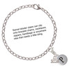 Silver Plated Capital Letter - P - Pebble Disc - Silver Plated Clip on Charm with Mini Year 2025 Jewelry Ideas and Examples