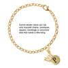 Gold-tone Capital Letter - P - Pebble Disc - Gold-tone Plated Clip on Charm with Mini Year 2025 Jewelry Ideas and Examples