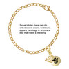 Gold-tone Capital Letter - & - Pebble Disc - Gold-tone Plated Clip on Charm with Mini Year 2025 Jewelry Ideas and Examples