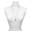 Silver Plated Hot Pink Heart with Nurse Hat - Silver Plated Clip on Charm with Mini Year 2025
