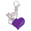 Silver Plated Purple Heart with Nurse Hat - Silver Plated Clip on Charm with Mini Year 2025: Year to Remember Jewelry Gift - Celebrations