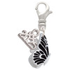 Silver Plated Black Flying Butterfly - Silver Plated Clip on Charm with Mini Year 2025: Year to Remember Jewelry Gift - Celebrations