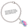 Silver Plated Large Translucent Hot Pink & Blue Flying Butterfly - Silver Plated Clip on Charm with Mini Year 2025 Jewelry Ideas and Examples