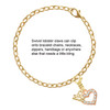 Rose Gold-tone Crystal Open Heart - Gold-tone Plated Clip on Charm with Mini Year 2025 Jewelry Ideas and Examples