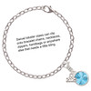 12mm Crystal Rivoli - Hot Blue - Silver Plated Clip on Charm with Mini Year 2025 Jewelry Ideas and Examples