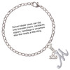 Silver Plated Small Gelato Script Initial - M - Silver Plated Clip on Charm with Mini Year 2025 Jewelry Ideas and Examples