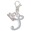 Silver Plated Small Gelato Script Initial - S - Silver Plated Clip on Charm with Mini Year 2025: Year to Remember Jewelry Gift - Celebrations