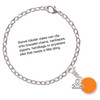 Silver Plated Small Orange Enamel Disc - Silver Plated Clip on Charm with Mini Year 2025 Jewelry Ideas and Examples