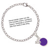Silver Plated Small Purple Enamel Disc - Silver Plated Clip on Charm with Mini Year 2025 Jewelry Ideas and Examples