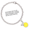 Silver Plated Small Yellow Enamel Disc - Silver Plated Clip on Charm with Mini Year 2025 Jewelry Ideas and Examples