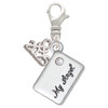 Silver Plated My Angel Envelope - Silver Plated Clip on Charm with Mini Year 2025: Year to Remember Jewelry Gift - Celebrations
