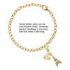 Gold-tone Crystal Eiffel Tower - Gold-tone Plated Clip on Charm with Mini Year 2025 Jewelry Ideas and Examples