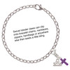 Silver Plated Small Purple Crystal Cross - Silver Plated Clip on Charm with Mini Year 2025 Jewelry Ideas and Examples