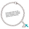 Silver Plated Small Teal Crystal Cross - Silver Plated Clip on Charm with Mini Year 2025 Jewelry Ideas and Examples