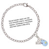 Silver Plated Light Blue Easter Egg with Multicolored Crystal Dots - Silver Plated Clip on Charm with Mini Year 2025 Jewelry Ideas and Examples