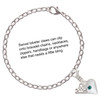 Silver Plated Large December - Teal Crystal Heart - Silver Plated Clip on Charm with Mini Year 2025 Jewelry Ideas and Examples