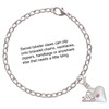Silver Plated Large Light Pink Crystal Heart - Silver Plated Clip on Charm with Mini Year 2025 Jewelry Ideas and Examples