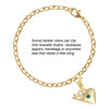 Gold-tone Large Teal Crystal Heart - Gold-tone Plated Clip on Charm with Mini Year 2025 Jewelry Ideas and Examples