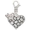 Silver Plated Pebble Heart - Silver Plated Clip on Charm with Mini Year 2025: Year to Remember Jewelry Gift - Celebrations