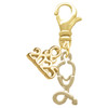 Gold-tone Stethoscope - Gold-tone Plated Clip on Charm with Mini Year 2025: Year to Remember Jewelry Gift - Celebrations