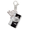 Silver Plated Black Camera - Silver Plated Clip on Charm with Mini Year 2025: Year to Remember Jewelry Gift - Celebrations