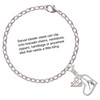Silver Plated Gymnast in Heart - Silver Plated Clip on Charm with Mini Year 2025 Jewelry Ideas and Examples