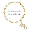 Gold-tone Crystal Infinity Sign - Gold-tone Plated Clip on Charm with Mini Year 2025 Jewelry Ideas and Examples