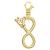 Gold-tone Large Infinity Sign - Gold-tone Plated Clip on Charm with Mini Year 2025: Year to Remember Jewelry Gift - Celebrations