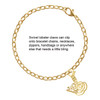Gold-tone Small Rose Outline - Gold-tone Plated Clip on Charm with Mini Year 2025 Jewelry Ideas and Examples