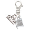 Tea Cup - Silver Plated Clip on Charm with Mini Year 2025: Year to Remember Jewelry Gift - Celebrations