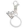 Silver Plated Infinity Loop - Silver Plated Clip on Charm with Mini Year 2025: Year to Remember Jewelry Gift - Celebrations