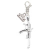 Silver Plated Rifle - Silver Plated Clip on Charm with Mini Year 2025: Year to Remember Jewelry Gift - Celebrations