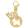 Gold-tone Scottie Dog Silhouette - Gold-tone Plated Clip on Charm with Mini Year 2025: Year to Remember Jewelry Gift - Celebrations