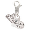 Silver Plated Small True Love Waits Heart - Silver Plated Clip on Charm with Mini Year 2025: Year to Remember Jewelry Gift - Celebrations