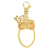 Gold-tone Large Owl Outline - Gold-tone Plated Clip on Charm with Mini Year 2025: Year to Remember Jewelry Gift - Celebrations