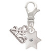 Silver Plated Hexagram Star - Silver Plated Clip on Charm with Mini Year 2025: Year to Remember Jewelry Gift - Celebrations