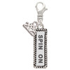 Silver Plated Spin On - Silver Plated Clip on Charm with Mini Year 2025: Year to Remember Jewelry Gift - Celebrations