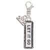 Silver Plated Let It Go - Silver Plated Clip on Charm with Mini Year 2025: Year to Remember Jewelry Gift - Celebrations