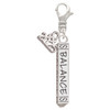 Silver Plated Balance Bar - Silver Plated Clip on Charm with Mini Year 2025: Year to Remember Jewelry Gift - Celebrations