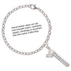 Silver Plated Fearless Bar - Silver Plated Clip on Charm with Mini Year 2025 Jewelry Ideas and Examples