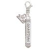 Silver Plated Guardian Angel Bar - Silver Plated Clip on Charm with Mini Year 2025: Year to Remember Jewelry Gift - Celebrations