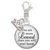 Silver Plated Domed You are more Loved - Silver Plated Clip on Charm with Mini Year 2025: Year to Remember Jewelry Gift - Celebrations